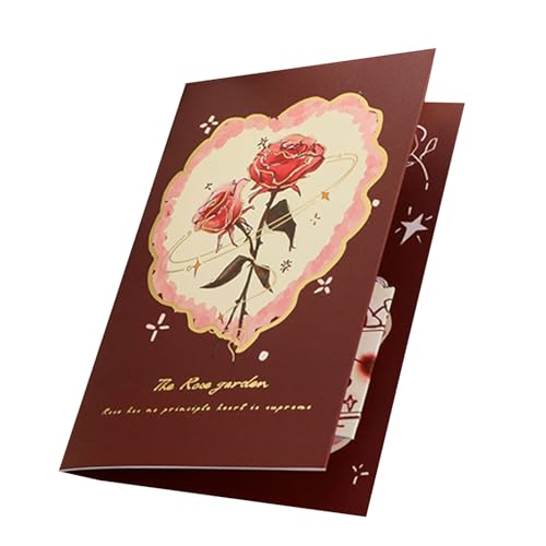 CVZQTE Popup Karten Aus Papier Rosenblume 3D Popup Grußkarte Geburtstagskarten Hochzeit Valentinstag Muttertagskarten Für Popup Karten von CVZQTE