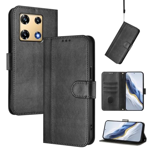 CWEIYUSHU Cover Kompatibel mit Infinix Note 30 Pro 4G X67BB,Kompatibel mit Infinix Note 30 Pro 4G X67BB Kartenschlitz Brieftasche Lanyard Handytasche Black CWEIYUSHU Cover Kompatibel mit Infinix Note 30 Pro 4G X67BB,Kompatibel mit Infinix Note 30 Pro 4G X67BB Kartenschlitz Brieftasche Lanyard Handytasche Black von CWEIYUSHU