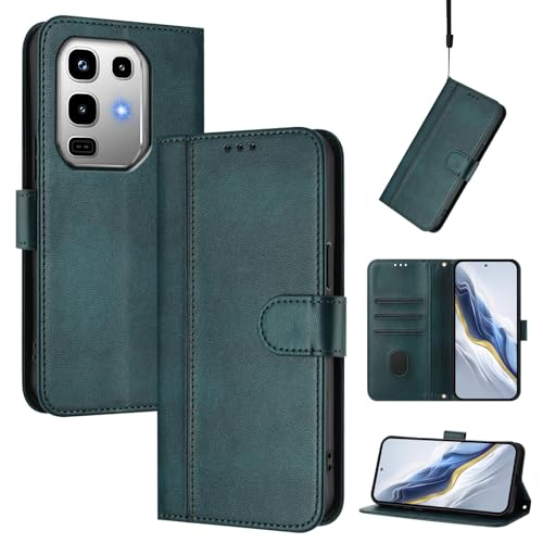 CWEIYUSHU Cover Kompatibel mit Infinix Note 50 4G X6858,Kompatibel mit Infinix Note 50 Pro 4G X6855 Kartenschlitz Brieftasche Lanyard Handytasche Green von CWEIYUSHU