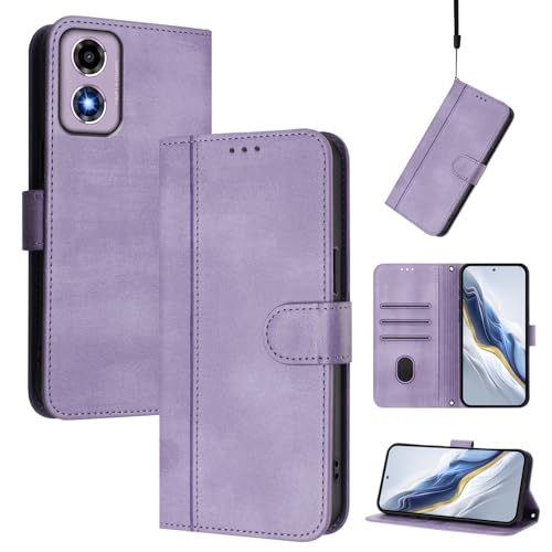 CWEIYUSHU Cover Kompatibel mit Motorola E14,Kompatibel mit Moto G04 / G04s / G24 Kartenschlitz Brieftasche Lanyard Handytasche Purple CWEIYUSHU Cover Kompatibel mit Motorola E14,Kompatibel mit Moto G04 / G04s / G24 Kartenschlitz Brieftasche Lanyard Handytasche Purple von CWEIYUSHU