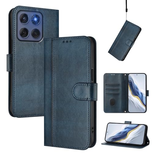 CWEIYUSHU Cover Kompatibel mit Motorola Edge 5G 2025,Kompatibel mit Motorola Edge 60 Fusion 5G Kartenschlitz Brieftasche Lanyard Handytasche Blue CWEIYUSHU Cover Kompatibel mit Motorola Edge 5G 2025,Kompatibel mit Motorola Edge 60 Fusion 5G Kartenschlitz Brieftasche Lanyard Handytasche Blue von CWEIYUSHU