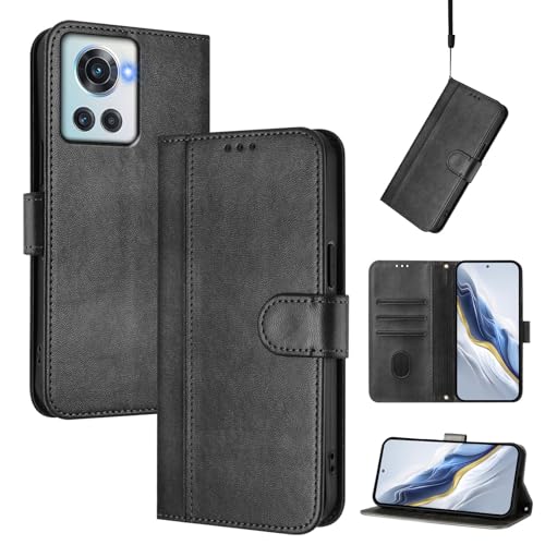 CWEIYUSHU Cover Kompatibel mit OnePlus Ace 5G,Kompatibel mit OnePlus 10R 5G / 10R Prime Kartenschlitz Brieftasche Lanyard Handytasche Black CWEIYUSHU Cover Kompatibel mit OnePlus Ace 5G,Kompatibel mit OnePlus 10R 5G / 10R Prime Kartenschlitz Brieftasche Lanyard Handytasche Black von CWEIYUSHU