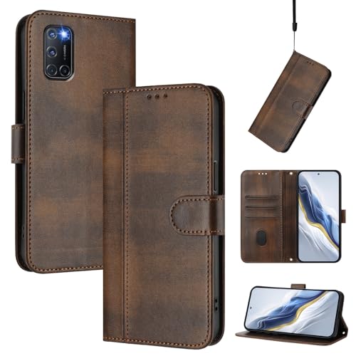 CWEIYUSHU Cover Kompatibel mit Oppo A52,Kompatibel mit Oppo A92 4G / A72 4G Kartenschlitz Brieftasche Lanyard Handytasche Brown CWEIYUSHU Cover Kompatibel mit Oppo A52,Kompatibel mit Oppo A92 4G / A72 4G Kartenschlitz Brieftasche Lanyard Handytasche Brown von CWEIYUSHU