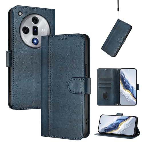 CWEIYUSHU Cover Kompatibel mit Oppo Find X7 5G,Kompatibel mit Oppo Find X7 5G Kartenschlitz Brieftasche Lanyard Handytasche Blue CWEIYUSHU Cover Kompatibel mit Oppo Find X7 5G,Kompatibel mit Oppo Find X7 5G Kartenschlitz Brieftasche Lanyard Handytasche Blue von CWEIYUSHU