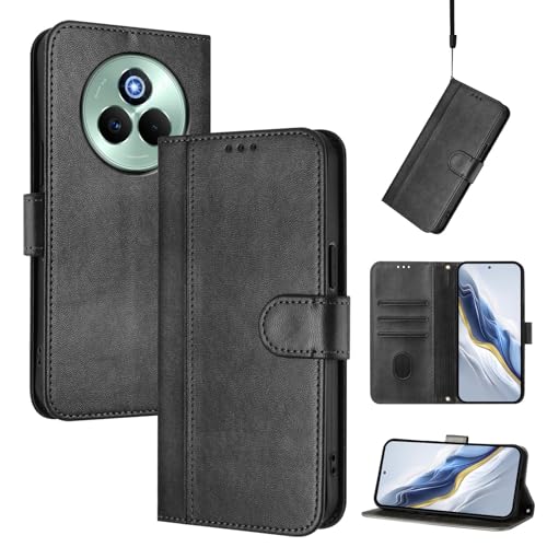 CWEIYUSHU Cover Kompatibel mit Realme P3 Pro,Kompatibel mit Realme P3 Pro 5G Kartenschlitz Brieftasche Lanyard Handytasche Black CWEIYUSHU Cover Kompatibel mit Realme P3 Pro,Kompatibel mit Realme P3 Pro 5G Kartenschlitz Brieftasche Lanyard Handytasche Black von CWEIYUSHU