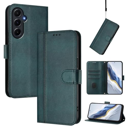 CWEIYUSHU Cover Kompatibel mit Samsung Galaxy A55 5G,Kompatibel mit Samsung Galaxy A55 5G Kartenschlitz Brieftasche Lanyard Handytasche Green CWEIYUSHU Cover Kompatibel mit Samsung Galaxy A55 5G,Kompatibel mit Samsung Galaxy A55 5G Kartenschlitz Brieftasche Lanyard Handytasche Green von CWEIYUSHU