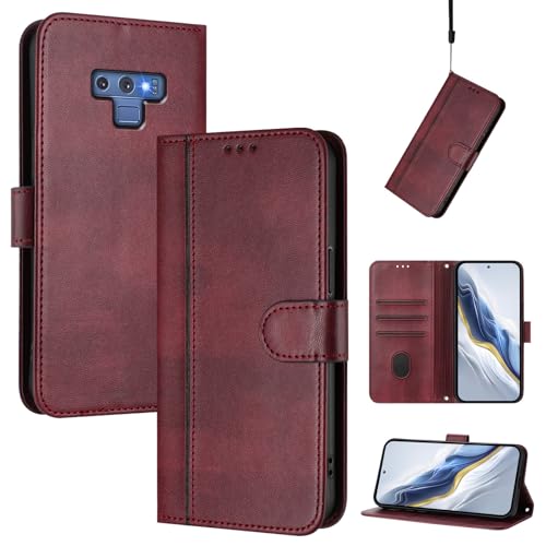 CWEIYUSHU Cover Kompatibel mit Samsung Galaxy Note9 N960F,Kompatibel mit Samsung Galaxy Note9 N960F Kartenschlitz Brieftasche Lanyard Handytasche Red CWEIYUSHU Cover Kompatibel mit Samsung Galaxy Note9 N960F,Kompatibel mit Samsung Galaxy Note9 N960F Kartenschlitz Brieftasche Lanyard Handytasche Red von CWEIYUSHU