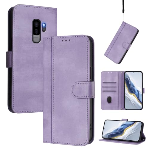 CWEIYUSHU Cover Kompatibel mit Samsung Galaxy S9 Plus G965F,Kompatibel mit Samsung Galaxy S9 Plus G965F Kartenschlitz Brieftasche Lanyard Handytasche Purple CWEIYUSHU Cover Kompatibel mit Samsung Galaxy S9 Plus G965F,Kompatibel mit Samsung Galaxy S9 Plus G965F Kartenschlitz Brieftasche Lanyard Handytasche Purple von CWEIYUSHU