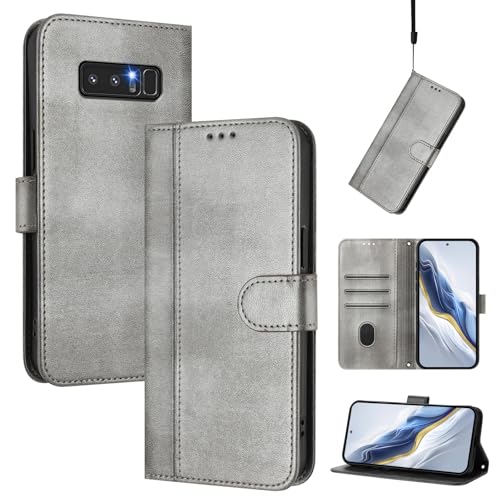 CWEIYUSHU Cover Kompatibel mit Samsung Glalaxy Note8 N950F,Kompatibel mit Samsung Glalaxy Note8 N950F Kartenschlitz Brieftasche Lanyard Handytasche Gray CWEIYUSHU Cover Kompatibel mit Samsung Glalaxy Note8 N950F,Kompatibel mit Samsung Glalaxy Note8 N950F Kartenschlitz Brieftasche Lanyard Handytasche Gray von CWEIYUSHU