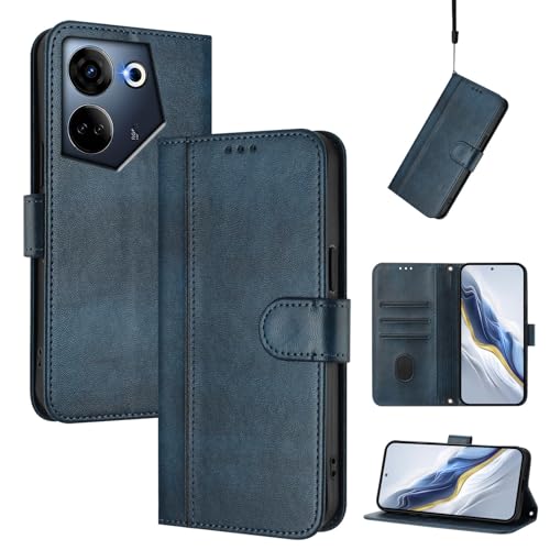 CWEIYUSHU Cover Kompatibel mit Tecno Camon 20 4G,Kompatibel mit Tecno Camon 20 Pro 4G Kartenschlitz Brieftasche Lanyard Handytasche Blue CWEIYUSHU Cover Kompatibel mit Tecno Camon 20 4G,Kompatibel mit Tecno Camon 20 Pro 4G Kartenschlitz Brieftasche Lanyard Handytasche Blue von CWEIYUSHU