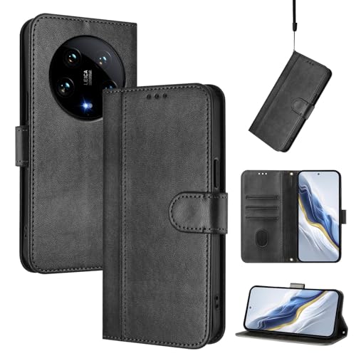 CWEIYUSHU Cover Kompatibel mit Xiaomi 14 Ultra 5G,Kompatibel mit Xiaomi 14 Ultra 5G Kartenschlitz Brieftasche Lanyard Handytasche Black CWEIYUSHU Cover Kompatibel mit Xiaomi 14 Ultra 5G,Kompatibel mit Xiaomi 14 Ultra 5G Kartenschlitz Brieftasche Lanyard Handytasche Black von CWEIYUSHU