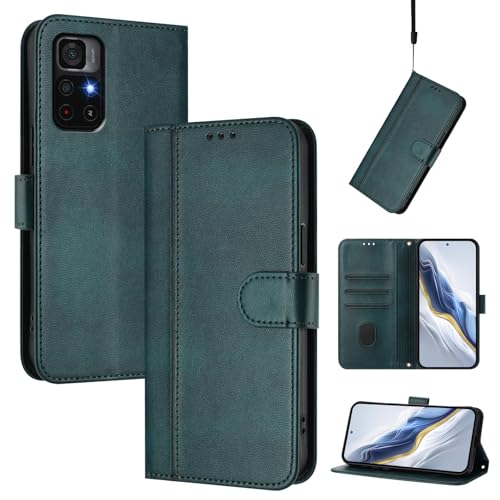 CWEIYUSHU Cover Kompatibel mit Xiaomi Poco M4 Pro 5G,Kompatibel mit Redmi Note 11S 5G / Note 11T Kartenschlitz Brieftasche Lanyard Handytasche Green CWEIYUSHU Cover Kompatibel mit Xiaomi Poco M4 Pro 5G,Kompatibel mit Redmi Note 11S 5G / Note 11T Kartenschlitz Brieftasche Lanyard Handytasche Green von CWEIYUSHU