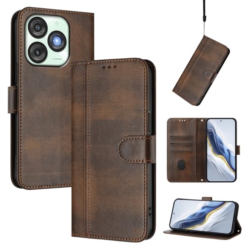 CWEIYUSHU Cover Kompatibel mit itel A50 4G,Kompatibel mit itel A50 4G Kartenschlitz Brieftasche Lanyard Handytasche Brown CWEIYUSHU Cover Kompatibel mit itel A50 4G,Kompatibel mit itel A50 4G Kartenschlitz Brieftasche Lanyard Handytasche Brown von CWEIYUSHU