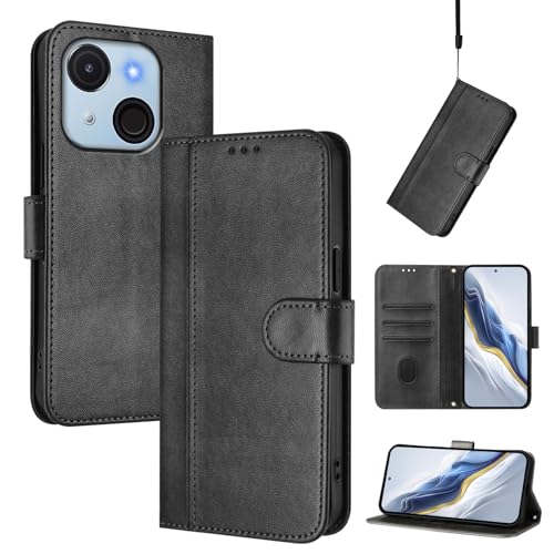 CWEIYUSHU Cover Kompatibel mit itel A50C 4G,Kompatibel mit itel A50C 4G Kartenschlitz Brieftasche Lanyard Handytasche Black CWEIYUSHU Cover Kompatibel mit itel A50C 4G,Kompatibel mit itel A50C 4G Kartenschlitz Brieftasche Lanyard Handytasche Black von CWEIYUSHU