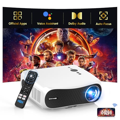4K LED Beamer HDMI2.1 Tageslicht, 2025 Smart Android TV mit Netflix Apps, Dolby Audio, WiFi6, Bluetooth5.4, NFC Cast, Autofokus Trapezkorrektur, 1250ANSI HDR Projektor 1080P Decke Gaming Heimkino 4K LED Beamer HDMI2.1 Tageslicht, 2025 Smart Android TV mit Netflix Apps, Dolby Audio, WiFi6, Bluetooth5.4, NFC Cast, Autofokus Trapezkorrektur, 1250ANSI HDR Projektor 1080P Decke Gaming Heimkino von CWEUG