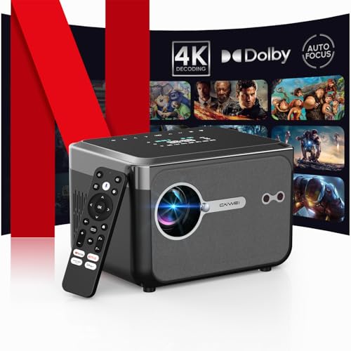 LED Beamer 4K Tragbarer Heimkino Outdoor, 2025 CWEUG Smart Beamer mit Netflix, Android TV 11, Dolby Audio, NFC, Auto Focus/Trapezkorrektur, WiFi6, Bluetooth5.4, 950 ANSI, 1080P Full HD, Handy Decke LED Beamer 4K Tragbarer Heimkino Outdoor, 2025 CWEUG Smart Beamer mit Netflix, Android TV 11, Dolby Audio, NFC, Auto Focus/Trapezkorrektur, WiFi6, Bluetooth5.4, 950 ANSI, 1080P Full HD, Handy Decke von CWEUG