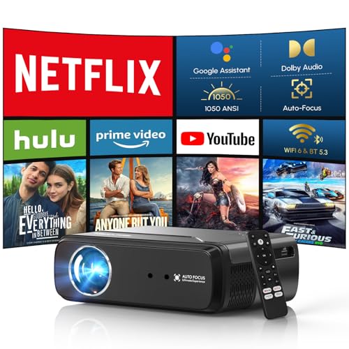 4K Beamer Tragbar Smart Netflix Zertifiziert Android TV 11 Projektor mit Voice Assistant WiFi 6 Bluetooth DoIby Audio Autofokus/Trapezkorrektur 1050 ANSI HDR Heimkino Outdoor Kino Gaming TV-Ersatz 4K Beamer Tragbar Smart Netflix Zertifiziert Android TV 11 Projektor mit Voice Assistant WiFi 6 Bluetooth DoIby Audio Autofokus/Trapezkorrektur 1050 ANSI HDR Heimkino Outdoor Kino Gaming TV-Ersatz von CWEUG