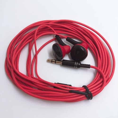 CWOQOCW Klare Bass-Ohrhörer mit ergonomischem Design und 3 Meter langem Kabel für Musikliebhaber (rot) von CWOQOCW