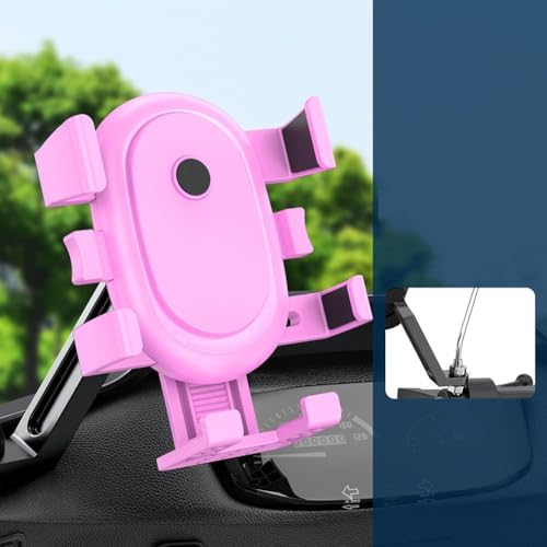 CWOQOCW Motorrad-Lenker-Handyhalterung, Ständer, sicherer Griff, Handyhalterung für Fahrrad, Roller, Spiegel, kompatibel mit Smartphones, GPS-Geräten (Spiegelrosa) von CWOQOCW