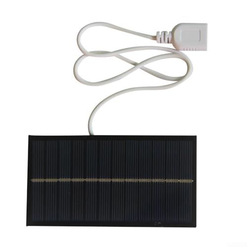 CWOQOCW USB Solarpanel 2W 6V Tragbares Solarladegerät Monokristallin Wasserdicht Camping Wandern Rucksackreisen Kleine Powerbanks Batterie von CWOQOCW