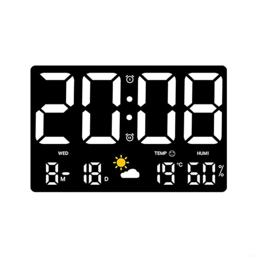CWOQOCW Wetterstation, Uhr-Thermometer mit kabelloser Funktion (A) von CWOQOCW