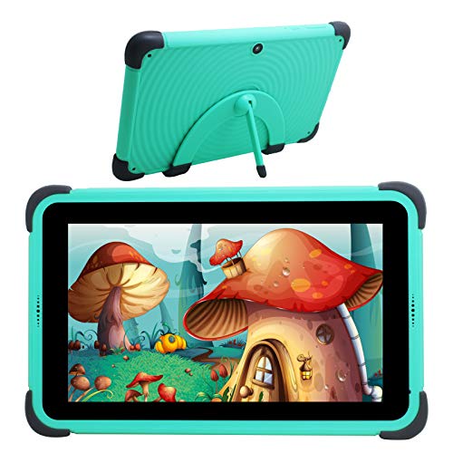 CWOWDEFU 7 Kids-Tablet, 7-Zoll-HD-Display, Android Tablet für Kinder von 3 bis 7 Jahren, 32 GB, Kids Tablet mit Stylus-Stift (Grün) von CWOWDEFU