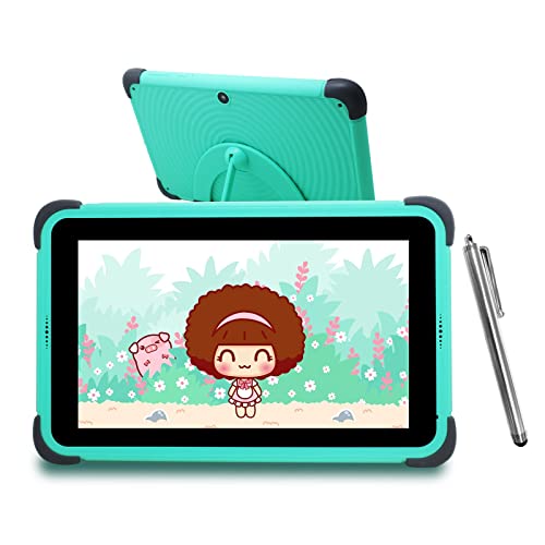 CWOWDEFU HD 8 Kids-Tablet, 8-Zoll-HD-Display, für Kinder von 3 bis 7 Jahren 32GB WLAN Kinder Tablets, Kleinkind Lerntabletten mit Stylus-Stift (Grün) von CWOWDEFU