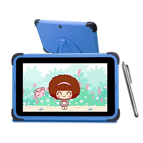 CWOWDEFU HD 8 Kids-Tablet 8-Zoll-HD-Display Kinder Tablet Android Tablet PC 32 GB, Elternkontrolle Tablets für Kinder von 3 bis 7 Jahren (Blau) von CWOWDEFU