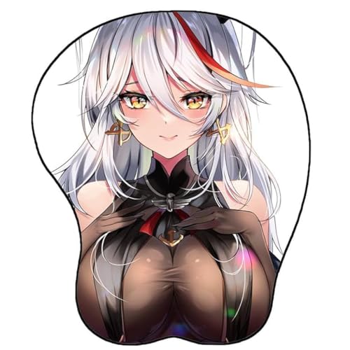 Anime Azur Lane Ägir 3D Mauspad mit Handgelenkauflage Gaming Mauspads Rutschfestes Mauspad 3D Mauspads 3D Ergonomisches Mauspad（Ägir）(Size:1) von CWXKGL