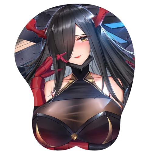 Anime Azur Lane Friedrich der Große 3D Mauspad mit Handgelenkauflage Gaming Mauspads Rutschfestes Mauspad 3D Mauspads 3D Ergonomisches Mauspad（Friedrich-B）(Size:1) von CWXKGL