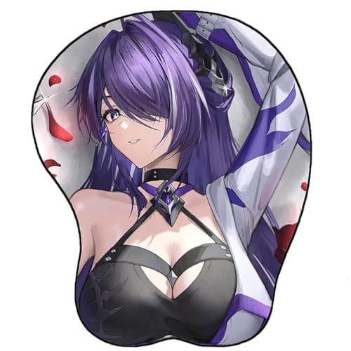 Anime Honkai Star Rail Acheron 3D Mauspad mit Handgelenkauflage Gaming Mauspads Rutschfestes Mauspad 3D Mauspads 3D Ergonomisches Mauspad（Acheron）(Size:3) von CWXKGL