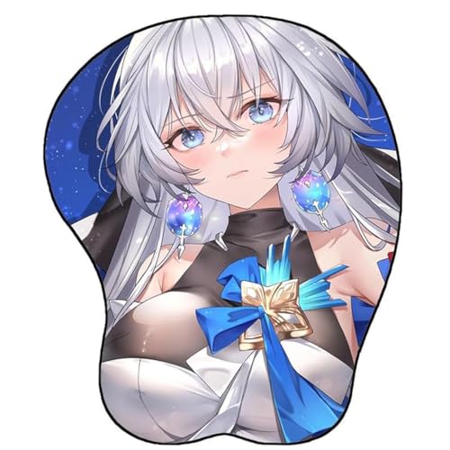 Anime Honkai Star Rail Bronya 3D Mauspad mit Handgelenkauflage Gaming Mauspads Rutschfestes Mauspad 3D Mauspads 3D Ergonomisches Mauspad（Bronya-B）(Size:1) von CWXKGL