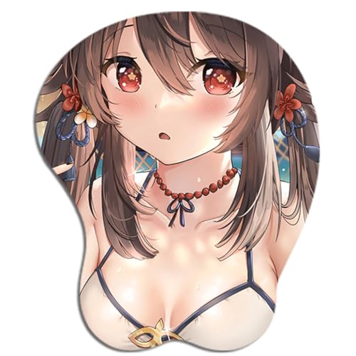 Anime Hutao 3D Mauspad mit Handgelenkauflage Gaming Mauspads Rutschfestes Mauspad 3D Mauspads 3D Ergonomisches Mauspad（Hutao-A）(Size:3) von CWXKGL