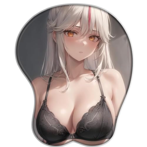 Anime Ningguang 3D Mauspad mit Handgelenkauflage Gaming Mauspads Rutschfestes Mauspad 3D Mauspads 3D Ergonomisches Mauspad（Ningguang-A）(Size:2) von CWXKGL