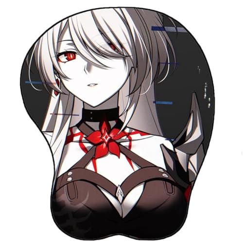 Anime Honkai Star Rail Acheron 3D Mauspad mit Handgelenkauflage Gaming Mauspads Rutschfestes Mauspad 3D Mauspads 3D Ergonomisches Mauspad（Acheron）(Size:4) von CWXKGL