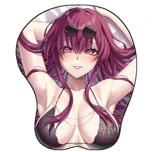 Anime Honkai Star Rail Kafka 3D Mauspad mit Handgelenkauflage Gaming Mauspads Rutschfestes Mauspad 3D Mauspads 3D Ergonomisches Mauspad（Kafka-D）(Size:1) von CWXKGL