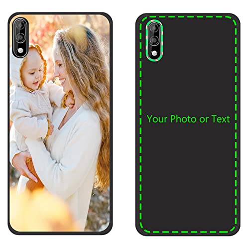 CXKJ Black Personalisierte Schutzhülle für Wiko View 4 Lite (6.52 Zoll),mit Eigenem Foto Bild Text Individuelle Schutzhülle,Soft Silikon Handyhülle Ultra-dünne Case Stoßfestigkeit Schutzhülle von CXKJ