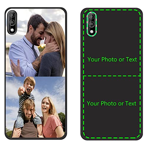 CXKJ Black Personalisierte Schutzhülle für Wiko View 4 Lite (6.52 Zoll),mit Eigenem Foto Bild Text Individuelle Schutzhülle,Soft Silikon Handyhülle Ultra-dünne Case Stoßfestigkeit Schutzhülle von CXKJ