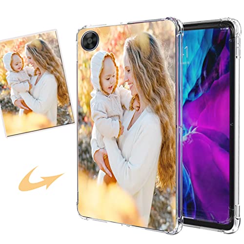 CXKJ Durchsichtig Personalisierte Schutzhülle für Oppo Pad Air 10.36,mit Eigenem Foto Bild Text Individuelle Schutzhülle,Soft Silikon Handyhülle Ultra-dünne Stoßfestigkeit Case von CXKJ