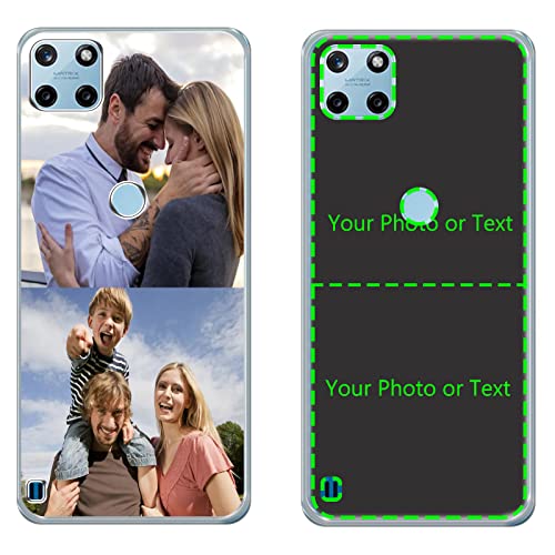 CXKJ Durchsichtig Personalisierte Schutzhülle für Realme C25Y (6.50 Zoll),mit Eigenem Foto Bild Text Individuelle Schutzhülle,Soft Silikon Handyhülle Ultra-dünne Case Stoßfestigkeit Schutzhülle von CXKJ