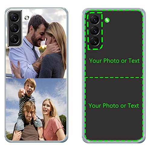 CXKJ Durchsichtig Personalisierte Schutzhülle für Samsung Galaxy S21 (6.20 Zoll),mit Eigenem Foto Bild Text Individuelle Schutzhülle,Soft Silikon Handyhülle Ultra-dünne Stoßfestigkeit Case von CXKJ