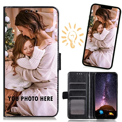 CXKJ Lederhülle für Redmi Note 12 Pro Personalisierte Handy Hülle,mit Eigenem Foto Bild Text Individuelle Schutzhülle,Leder Flip Case Schutzhülle Stoßfest Bumper Hülle - Black CXKJ Lederhülle für Redmi Note 12 Pro Personalisierte Handy Hülle,mit Eigenem Foto Bild Text Individuelle Schutzhülle,Leder Flip Case Schutzhülle Stoßfest Bumper Hülle - Black von CXKJ