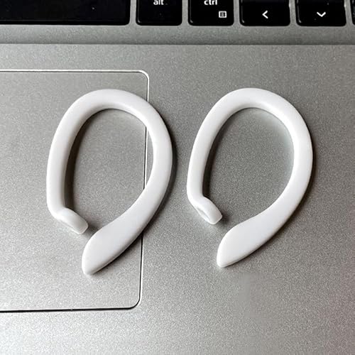 CXNXFD 2 Stück Silikon Anti-Verlust-Ohrbügel für AirPods Bluetooth-Kopfhörer, Earhooks für Apple-Kopfhörer,Anti-Verlust-Halterung, Weiß von CXNXFD