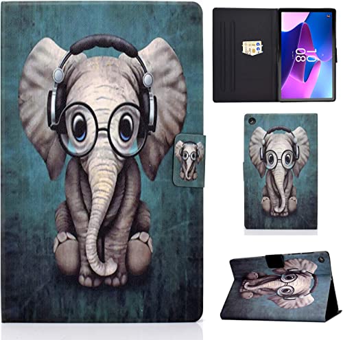CXTCASE Hülle für Lenovo Tab M10 (3rd Gen) 10,1 Zoll 2022 TB328, Schutzhülle Cover Case mit Standfunktion für Lenovo Tab M10 Gen 3, Elefant von CXTcase