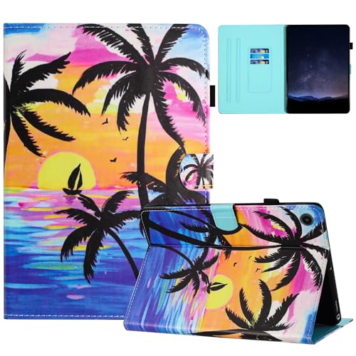CXTCASE Hülle für Lenovo Tab M10 (3rd Gen) 10,1 Zoll 2022 TB328, Schutzhülle Cover Case mit Standfunktion für Lenovo Tab M10 Gen 3, Kokosbaum von CXTcase