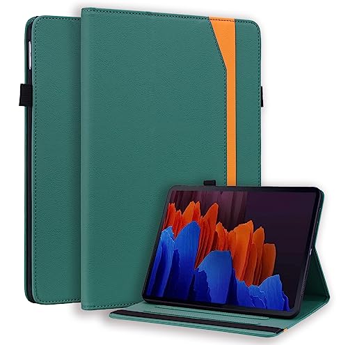 CXTCASE Hülle für Samsung Galaxy Tab S8 Plus/S7 FE/S7 Plus 12.4 Zoll,Intelligent Tablet Schutzhülle mit Ständer Funktion und Auto Schlafen/Wachen für Galaxy Tab S8+ 2022/S7 FE 2021/S7+ 2020,Grün von CXTcase