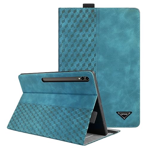 CXTCASE Hülle für Samsung Galaxy Tab S9 Plus 2023/S8 Plus 2022/S7 FE 2021/S7 Plus 2020 12.4",Folio Flip PU Lederhülle Smart Cover Case Schutzhülle für Samsung Galaxy Tab S9+/S8+/S7 FE/S7+,Grün von CXTcase