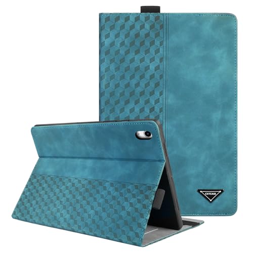 CXTCASE Hülle für iPad A16 11 Generation 2025 11" / iPad 10th Generation 2022 10.9" (A2757/A2777/A2696), Multi-Winkel Folio Flip PU Lederhülle Smart Cover Case Schutzhülle, Grün von CXTcase