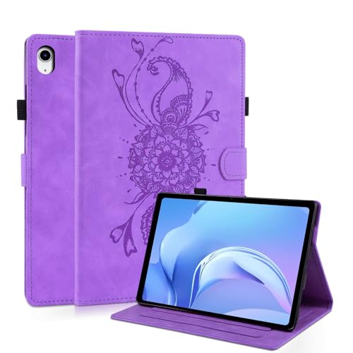 CXTCASE Hülle für iPad A16 11.Generation 11" 2025 / iPad 10.Generation 10,9" 2022, Schutzhülle Ultradünne PU Leder mit Kartensteckplatz und Ständer Tablet Hülle Case - Lila von CXTcase