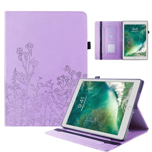 CXTCASE Hülle kompatibel mit iPad 9,7 Zoll (6./5. Generation, 2018/2017)/iPad Air 2/iPad Air 1, Slim Smart Tablet Schutzhülle mit Stander Funktion für iPad 9,7 (6./5. Generation, 2018/2017), Lila von CXTcase